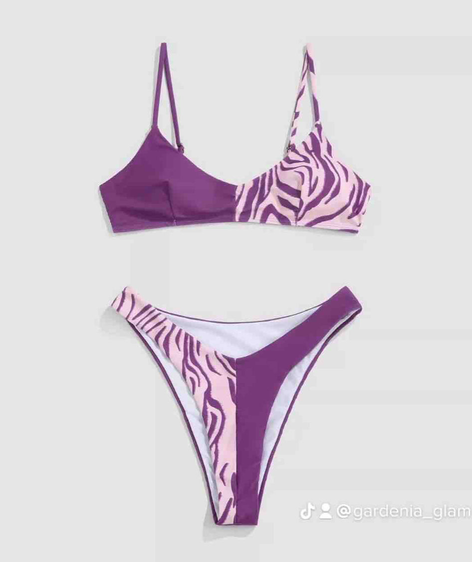 Bikini estampado zebra